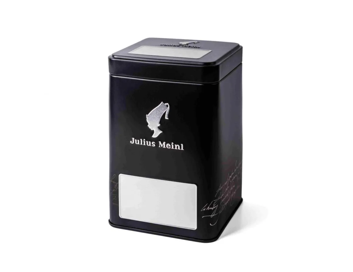 Julius Meinl Geschenke|Gläser & Mehr>schwarze Dose- leer